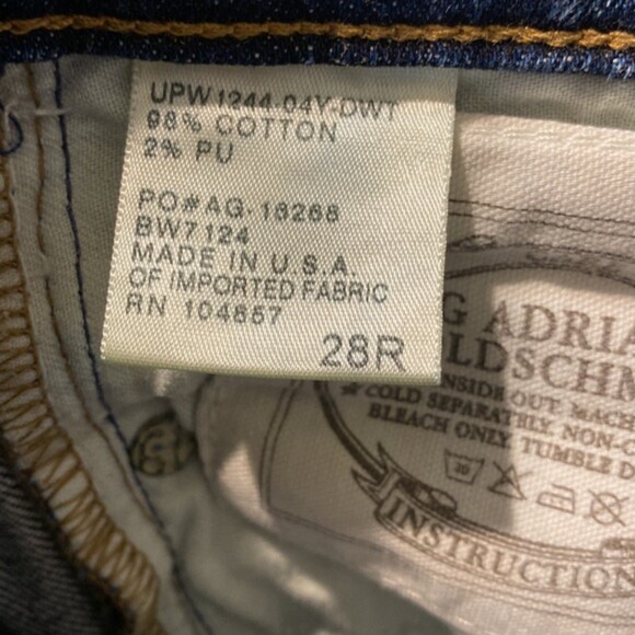 AG Adriano Goldschmied Premiere Skinny Straight Jeans size 28R - Picture 8 of 8